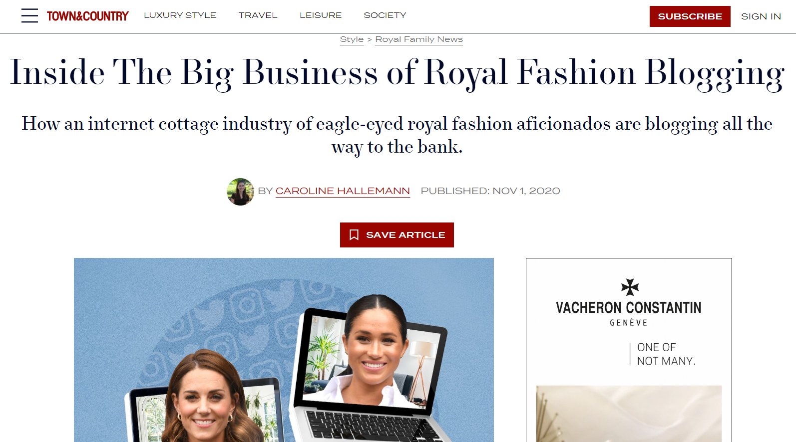 Pulling Back the Curtain on Royal Blogging with Town & Country